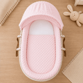 Pink Dimple Moses Basket Bedding Set (Basket Not Included!)