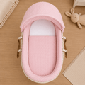 Pink Waffle Moses Basket Bedding Set (Basket Not Included!) - Moses Basket Bedding Set