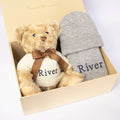 Plain Cashmere Set with Teddy - Baby