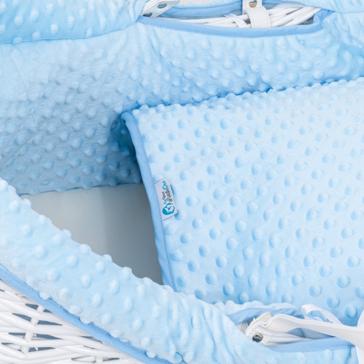 Pod Blue Dimple Moses Basket Bedding Set (Basket Not Included!)