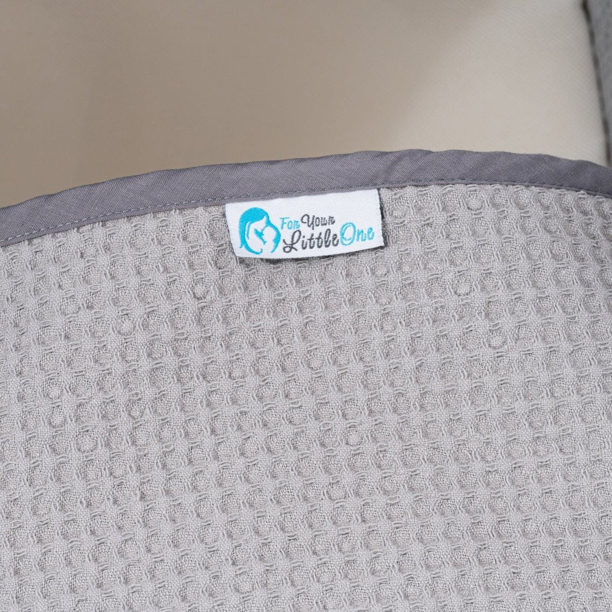 Pod Grey Waffle Moses Basket Bedding Set (Basket Not Included!)
