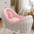 Pod Pink Waffle Moses Basket Bedding Set (Basket Not Included!) - Moses Basket Bedding Set