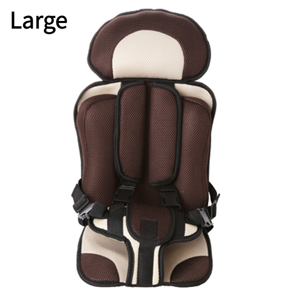 Portable Baby Safety Seat Pad – Thickened Sponge Car & Stroller Mat - Brown large - Baby Travel & Safety