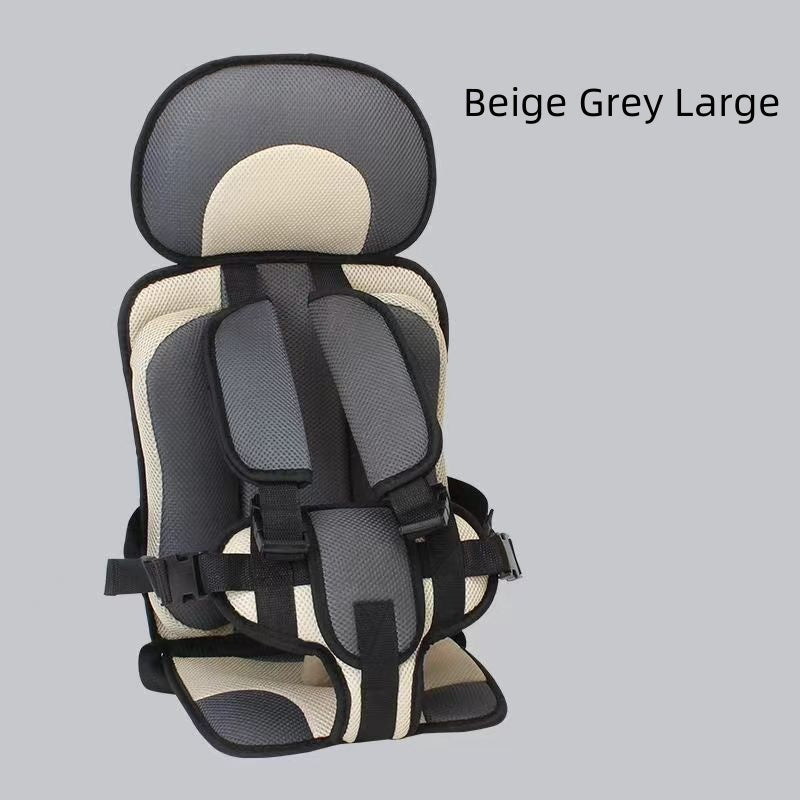 Portable Baby Safety Seat Pad – Thickened Sponge Car & Stroller Mat - Beige Deep Grey Large - Baby Travel & Safety