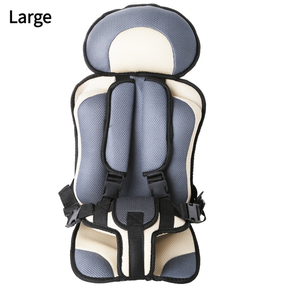 Portable Baby Safety Seat Pad – Thickened Sponge Car & Stroller Mat - Beige Grey large - Baby Travel & Safety