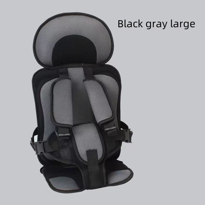 Portable Baby Safety Seat Pad – Thickened Sponge Car & Stroller Mat - Black gray large - Baby Travel & Safety