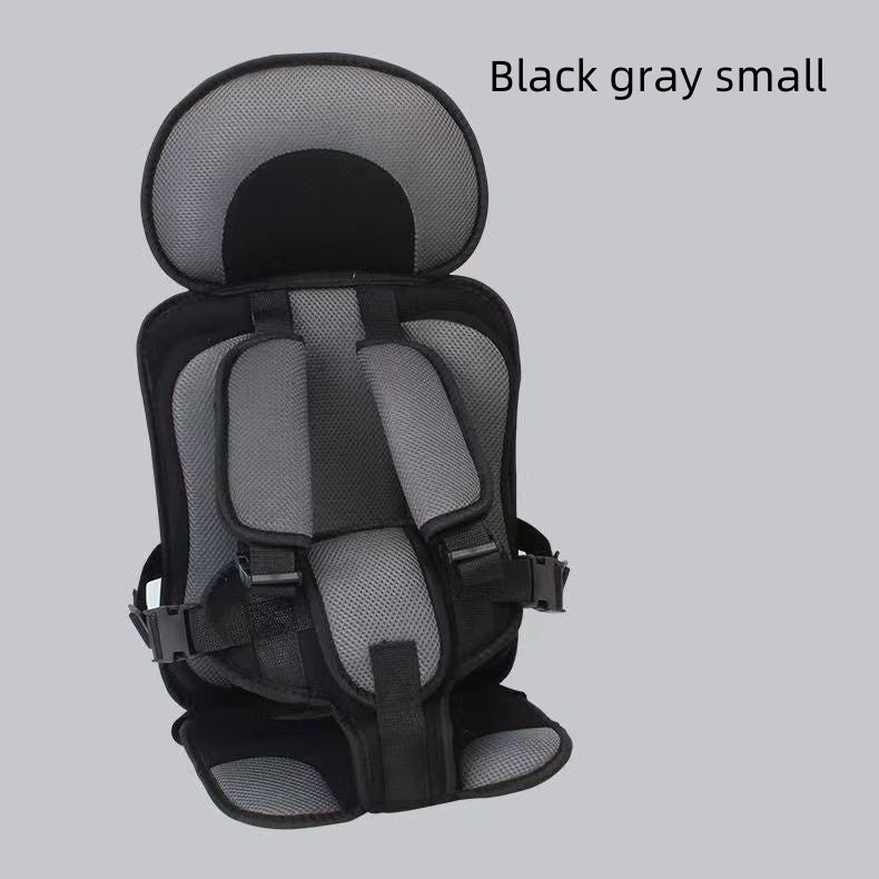 Portable Baby Safety Seat Pad – Thickened Sponge Car & Stroller Mat - Black gray small - Baby Travel & Safety
