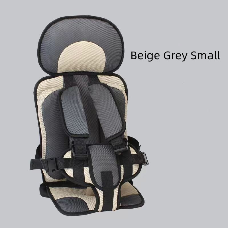 Portable Baby Safety Seat Pad – Thickened Sponge Car & Stroller Mat - Beige Deep Grey Small - Baby Travel & Safety