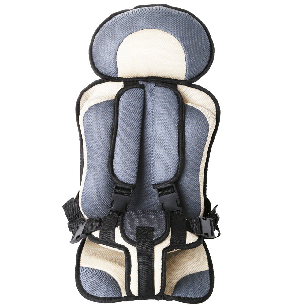 Portable Baby Safety Seat Pad – Thickened Sponge Car & Stroller Mat - Beige Grey - Baby Travel & Safety