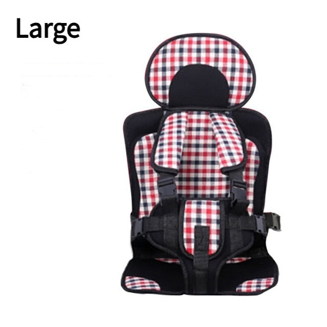 Portable Baby Safety Seat Pad – Thickened Sponge Car & Stroller Mat - Red lattice large - Baby Travel & Safety