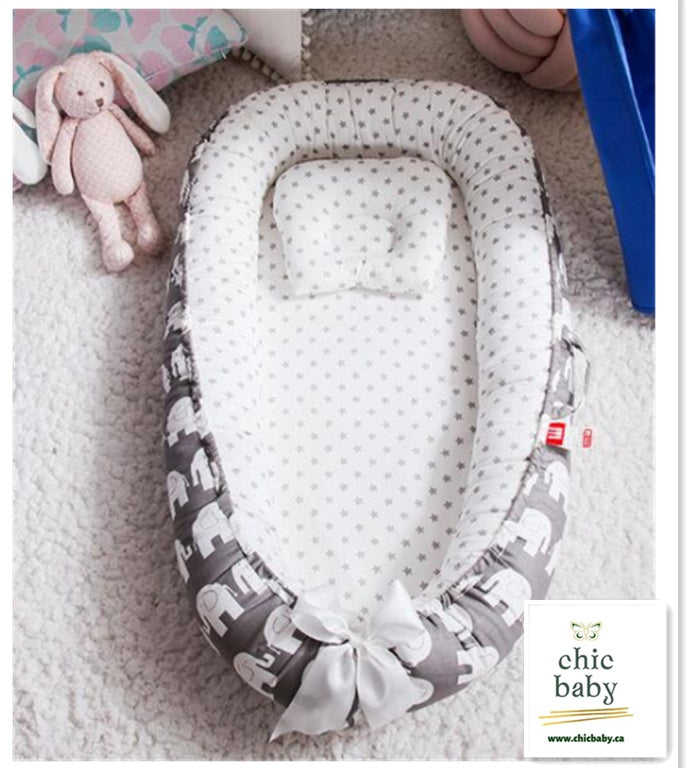 Portable Baby Travel Crib – Removable Washable Cotton Cradle - G / 50x85cm - Nursery Furniture & Bedding