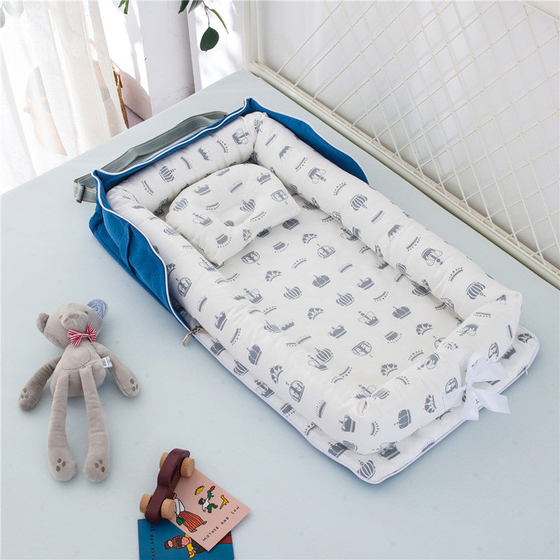 Cotton Portable Baby Crib Newborn Foldable - British Crown