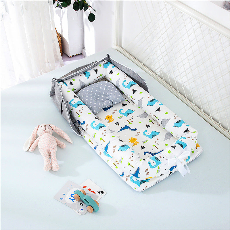 Cotton Portable Baby Crib Newborn Foldable - Longnecked dragon
