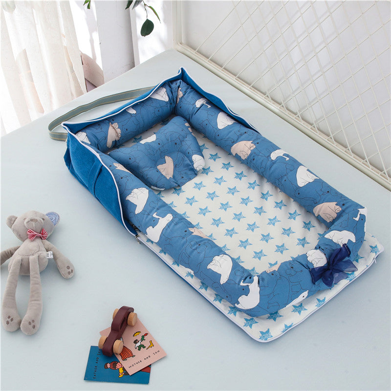Cotton Portable Baby Crib Newborn Foldable - Polar bear
