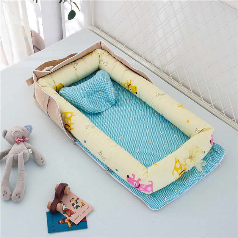 Cotton Portable Baby Crib Newborn Foldable - Wang Wang