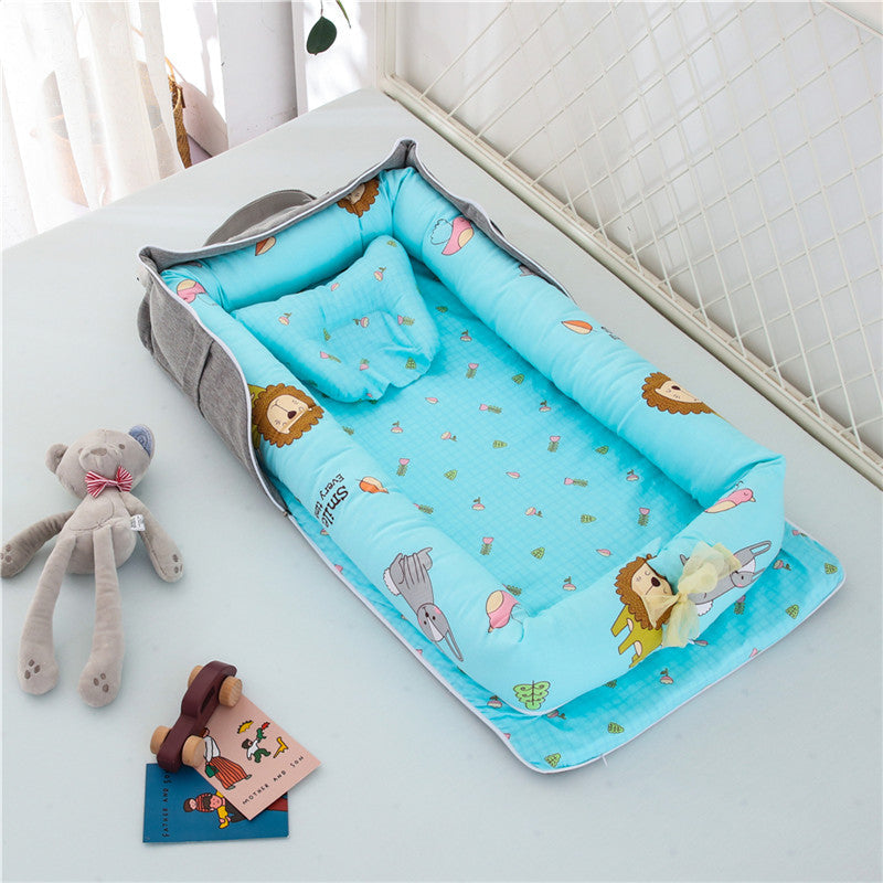 Cotton Portable Baby Crib Newborn Foldable - Zoo