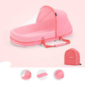 Baby Crib Multifunctional Folding Newborn Nest Toddler Bed Portable Sun Protection Mosquito Net Infant Camping Bed