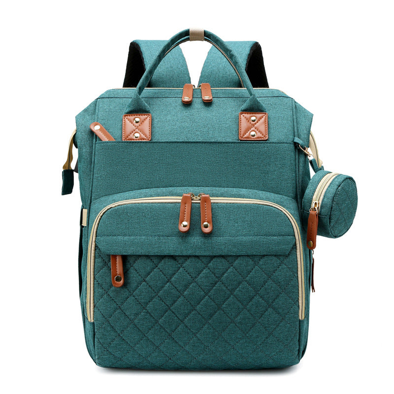 Portable Large Capacity Baby Folding Travel Bed Bag - Green - Nursery Storage