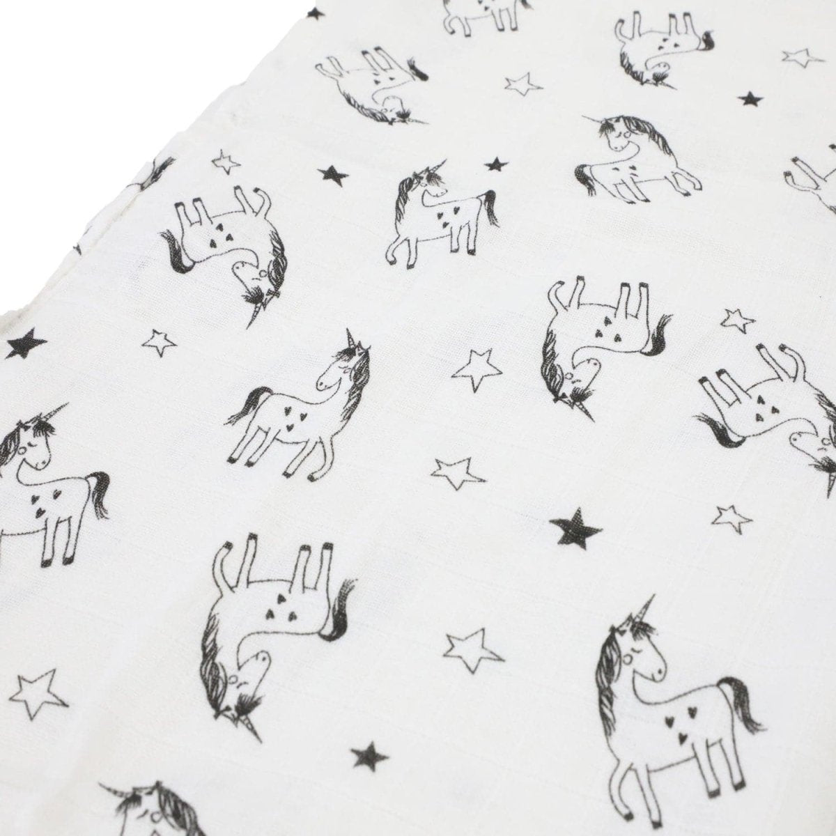Printed Muslin Squares 100% Cotton 80x80cm - 4 / Unicorns - Baby Muslin Squares
