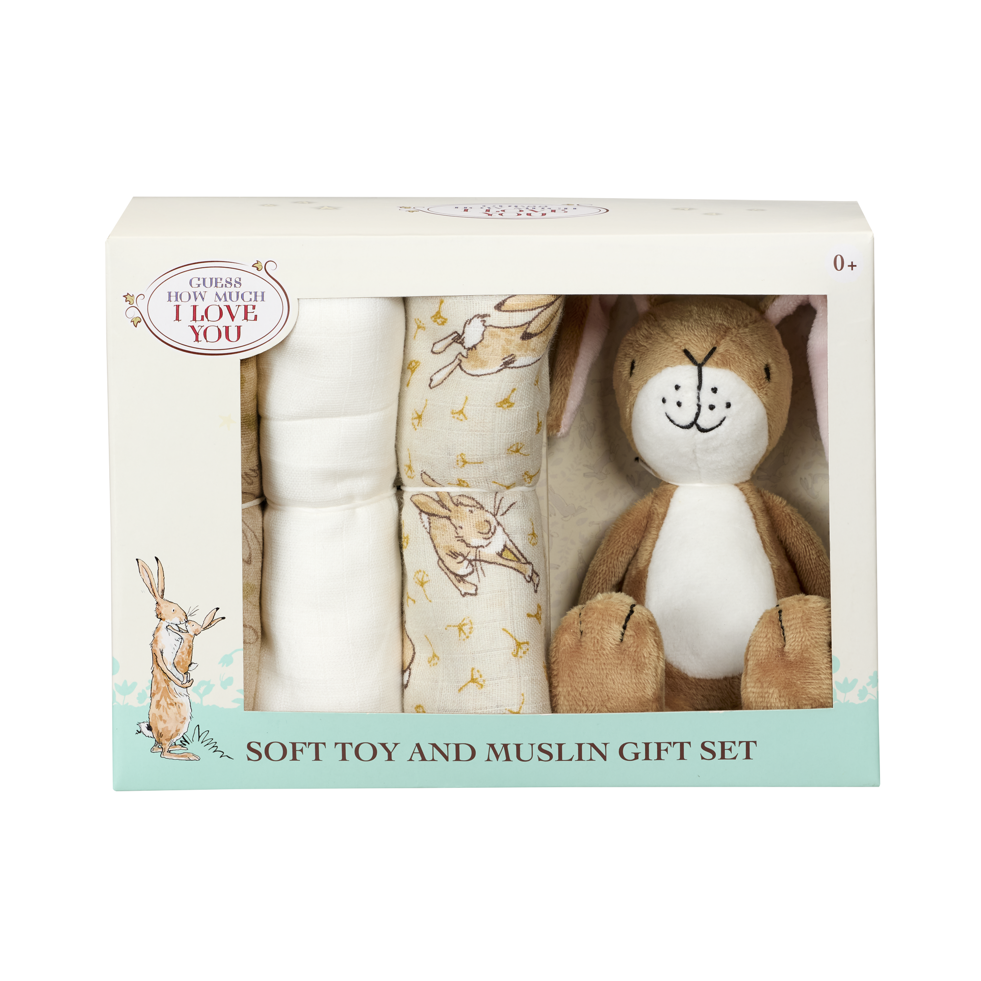 Rainbow Designs Guess How Much I Love You Soft Toy & Muslin Set - Soft Toy / Plushie