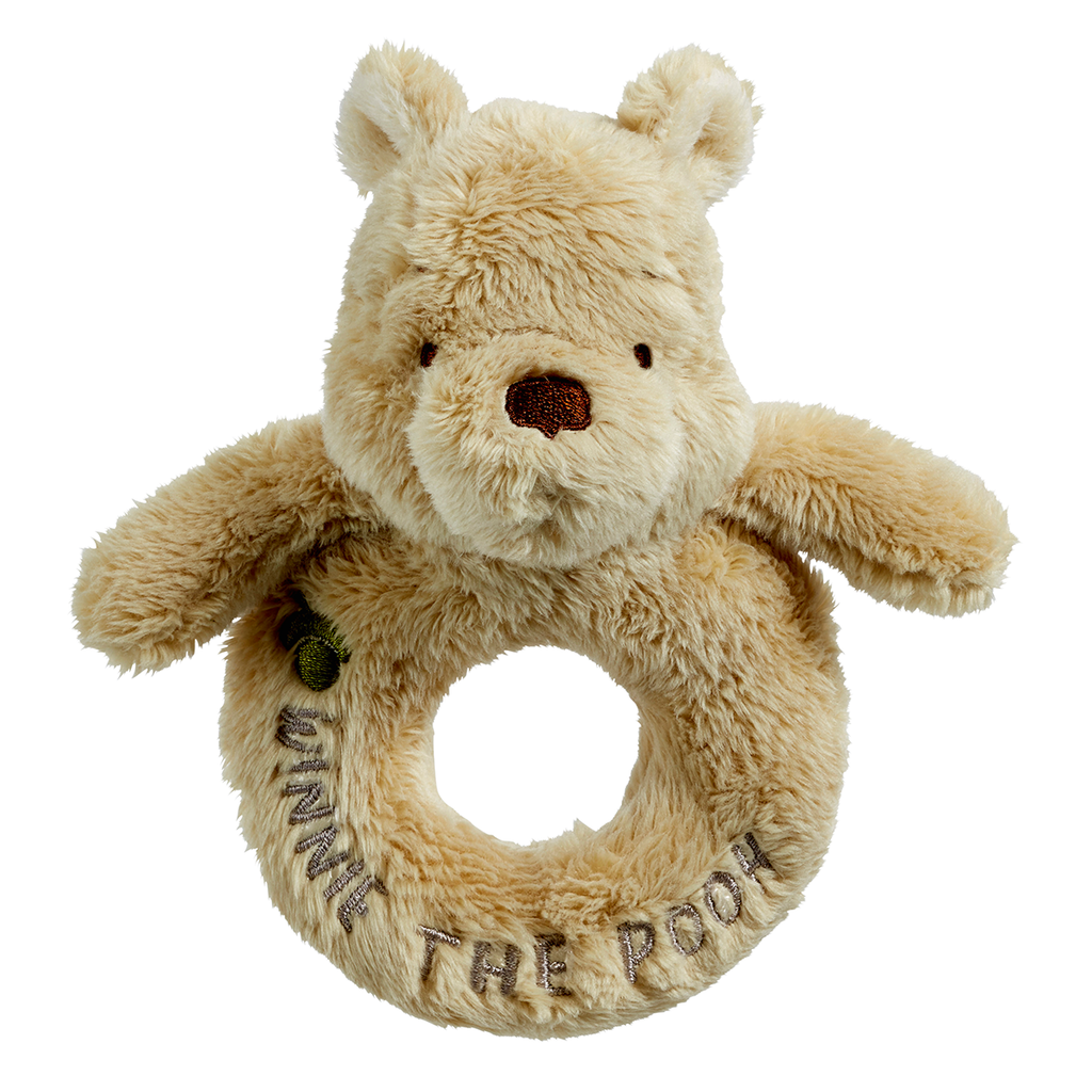 Rainbow Designs Hundred Acre Wood Winnie the Pooh Ring Rattle - Rattle / Teether