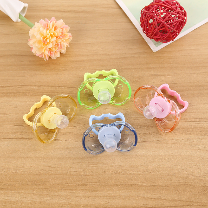 Love baby baby baby new baby pacifier anti automatically closed round head flat hair randomly issued - Set