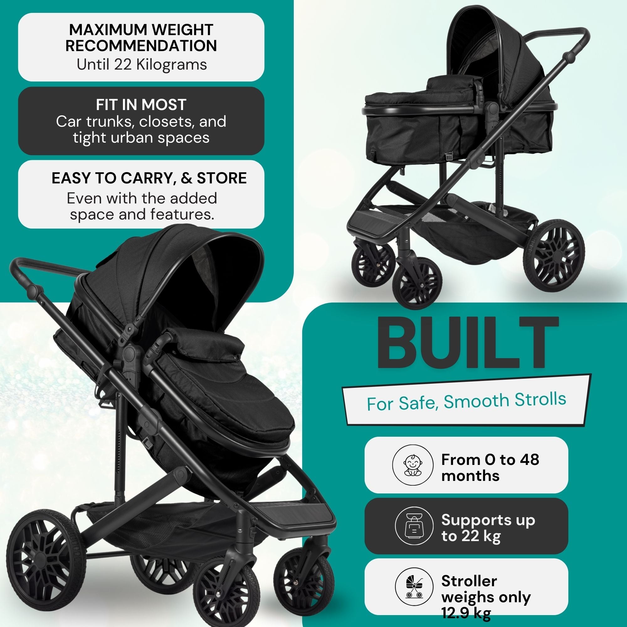 Lejoux Avant Baby Pram Stroller Carrycot Pushchair 0 Months+