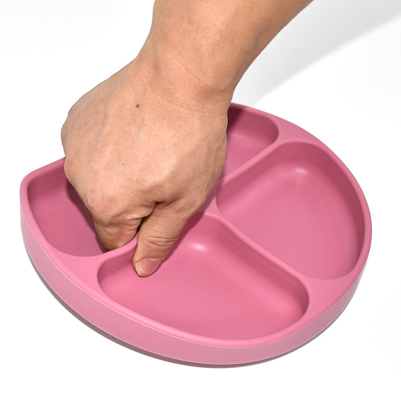 Silicone Children’s Suction Cup Bowl Bib Baby Dinner Plate Water Cup Complementary Food Bowl Spoon Saliva Pocket