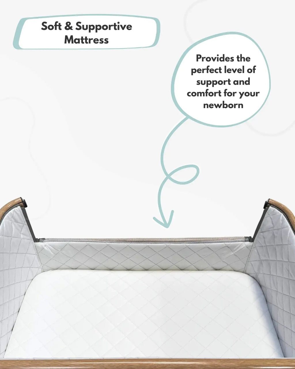 Sona Next To Me Crib - Grey - Bedside Crib