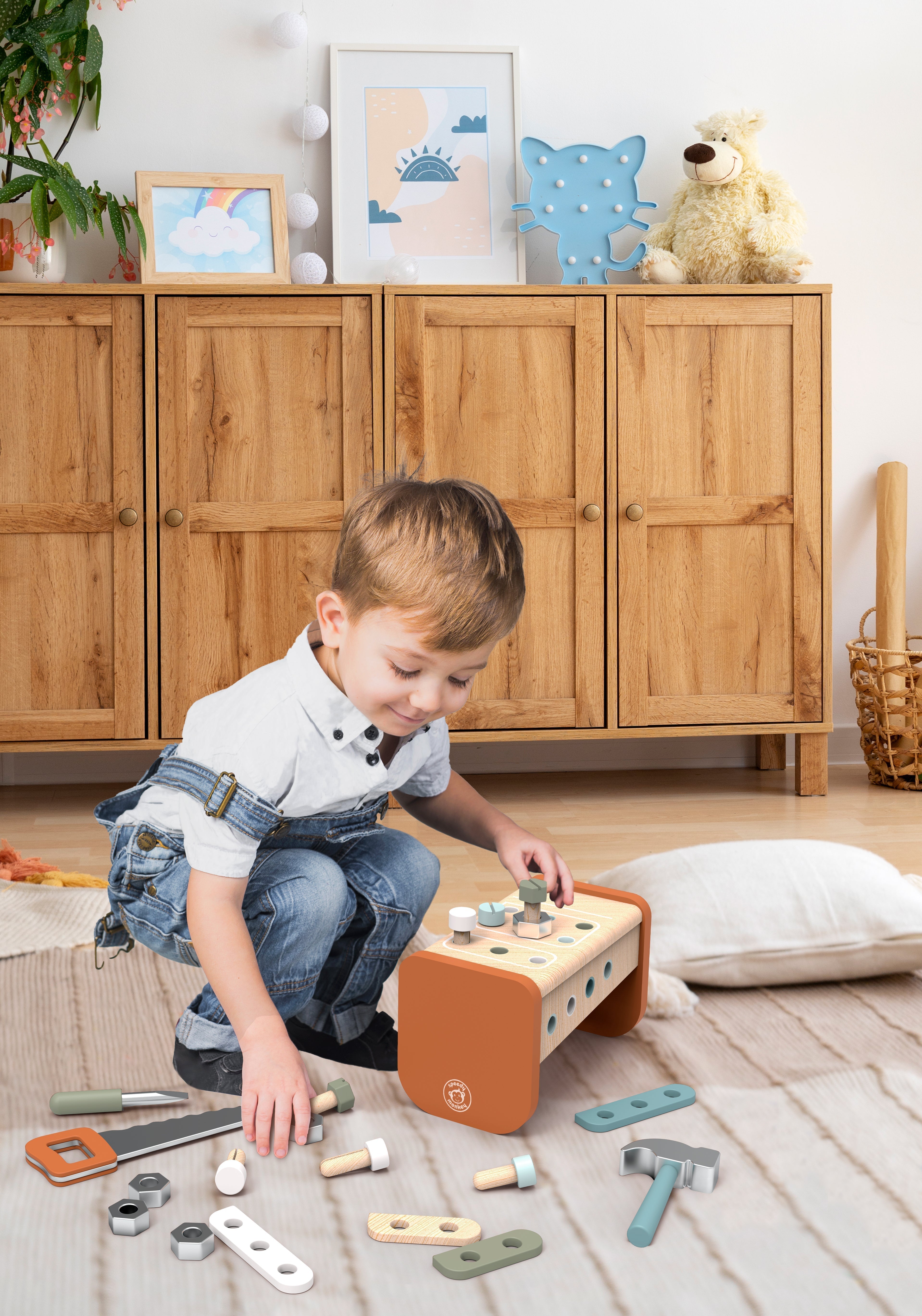 Speedy Monkey 2 in 1 Tool Box & Workbench - Educational Toys