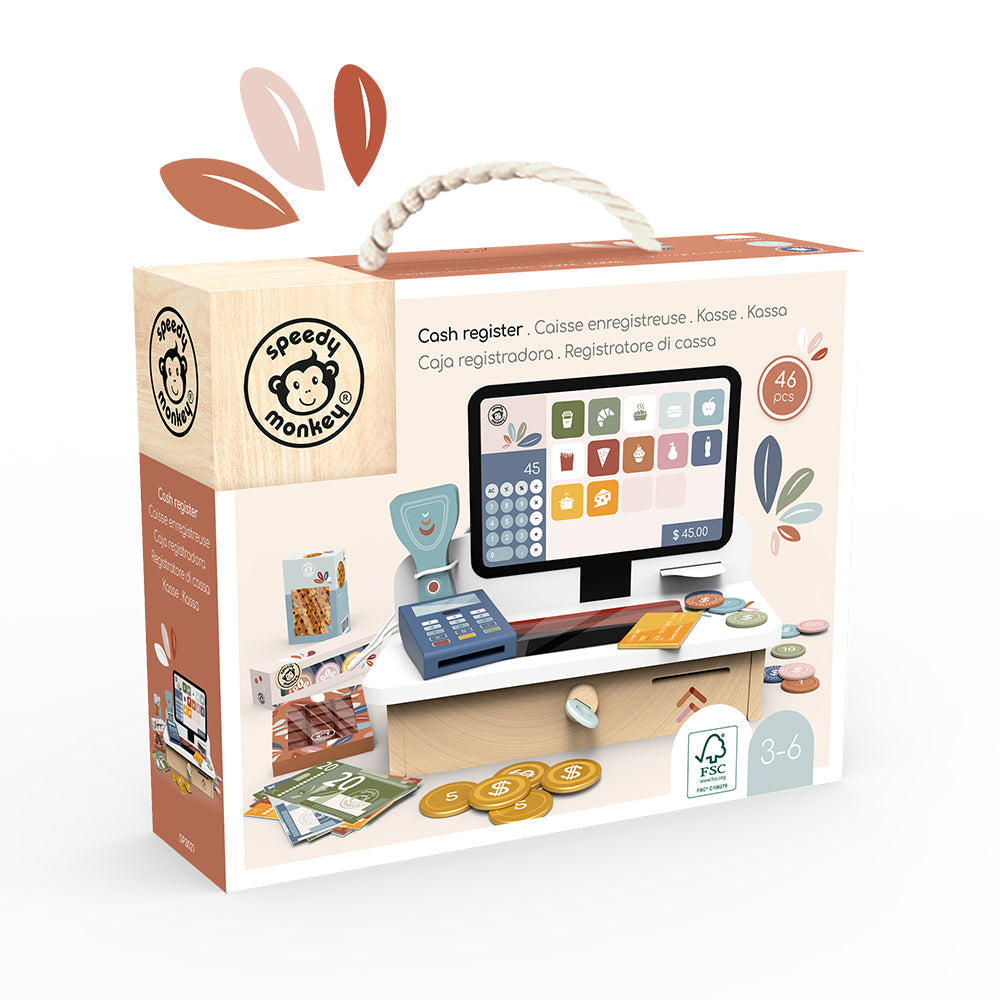 Speedy Monkey Cash Register with Accessories - Educational Toys