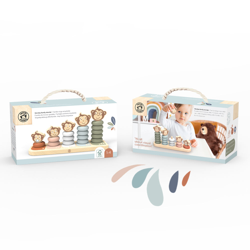 Speedy Monkey Family Stacker - Stacking / Sorting Toy