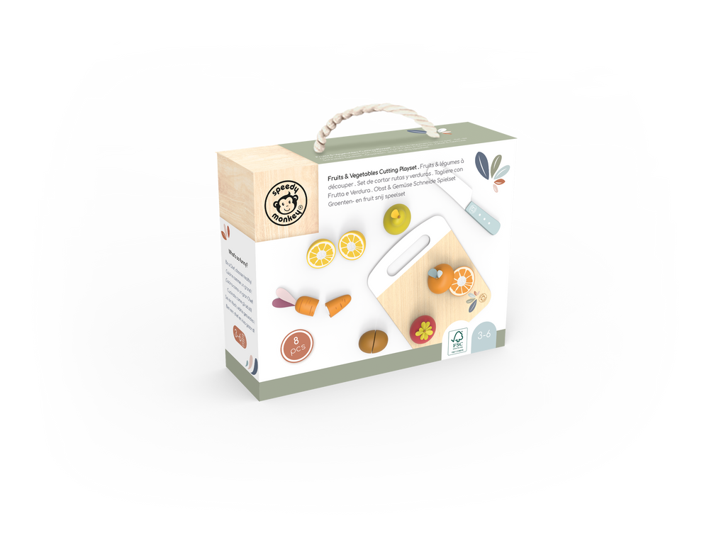 Speedy Monkey Fruit & Vegetable Cutting Playset - Educational Toys