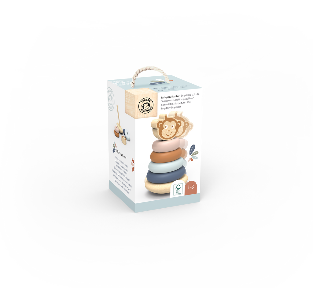 Speedy Monkey Roly Poly Stacker - Stacking / Sorting Toy