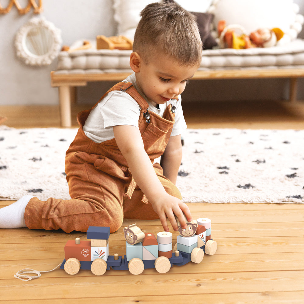Speedy Monkey Train Stacker - Stacking / Sorting Toy