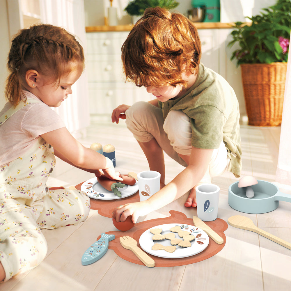 Speedy Monkey Wooden Kitchen with Accessories - Educational Toys