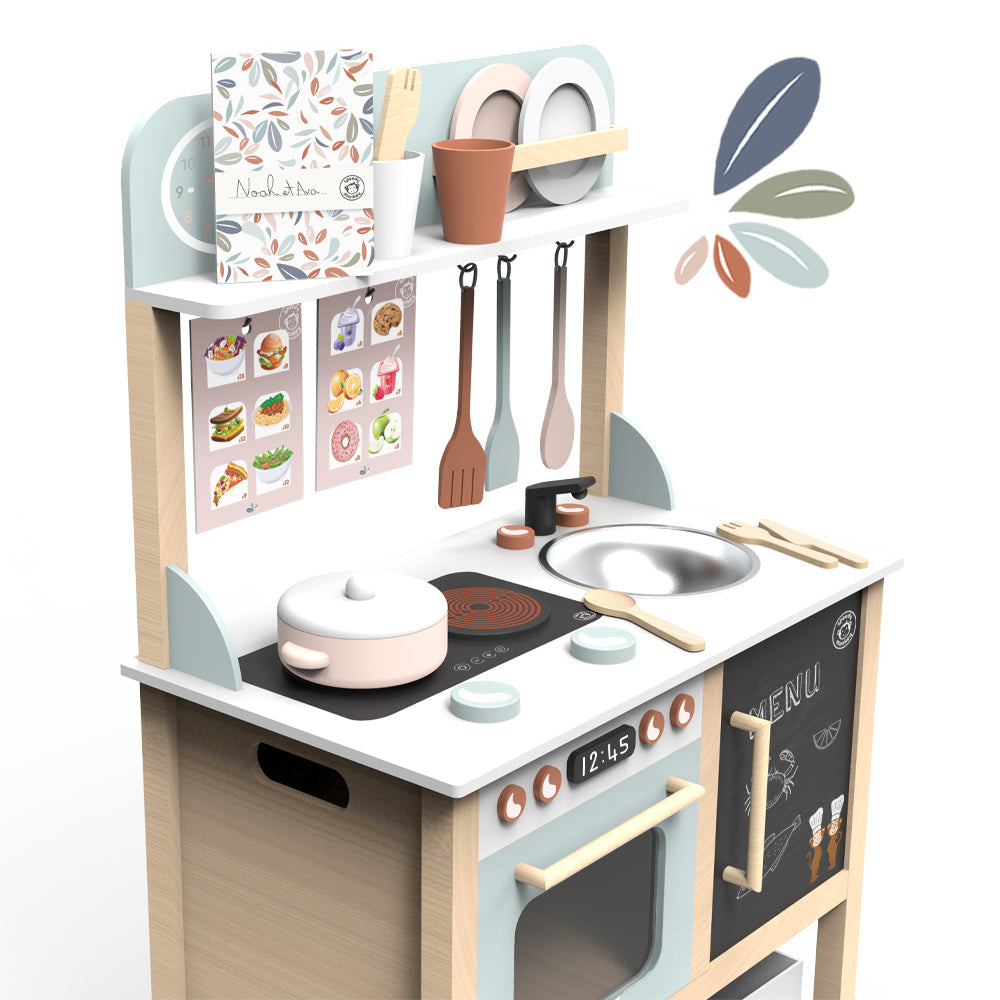 Speedy Monkey Wooden Kitchen with Accessories - Educational Toys