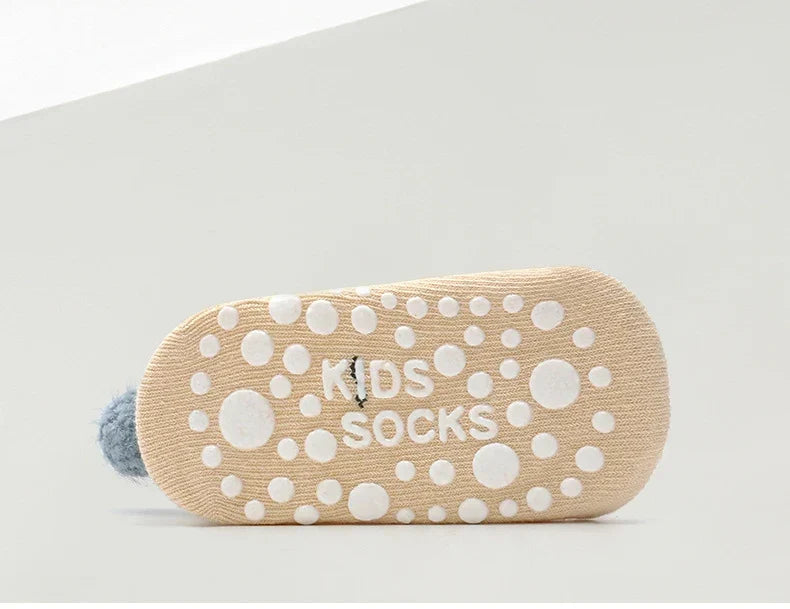 Spring Anti Slip Baby Socks Toddler Kids Floor Socks with Rubber Soles Autumn Newborn Baby Boy Girl Cartoon Cute Ball