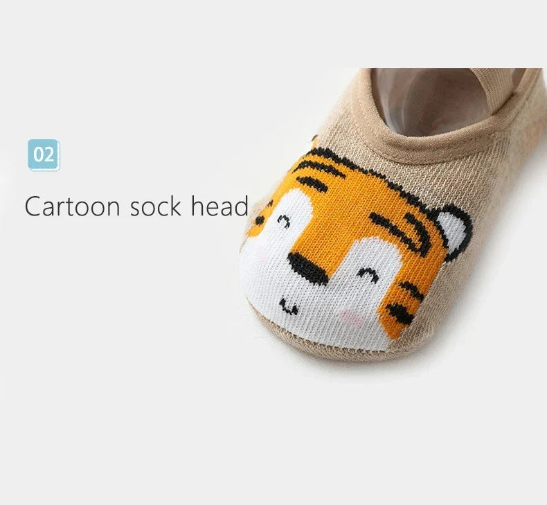 Spring Anti Slip Baby Socks Toddler Kids Floor Socks with Rubber Soles Autumn Newborn Baby Boy Girl Cartoon Cute Ball