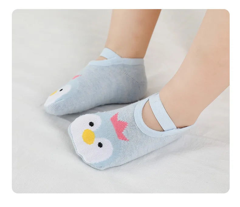 Spring Anti Slip Baby Socks Toddler Kids Floor Socks with Rubber Soles Autumn Newborn Baby Boy Girl Cartoon Cute Ball