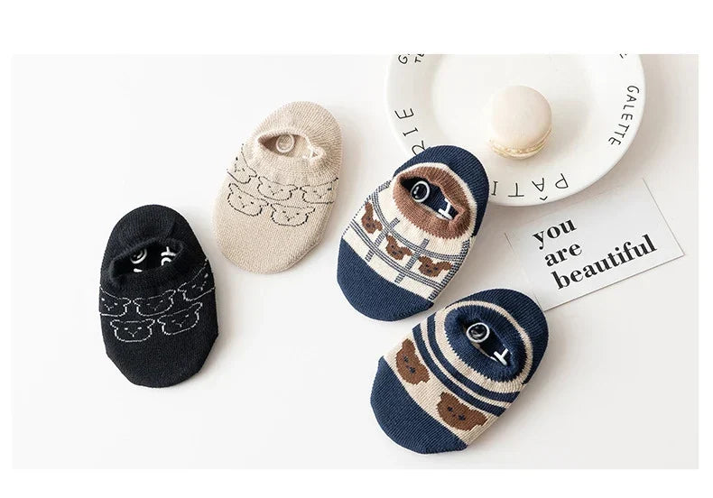 Spring Anti Slip Baby Socks Toddler Kids Floor Socks with Rubber Soles Autumn Newborn Baby Boy Girl Cartoon Cute Ball