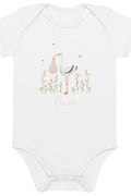 Stork Baby Girl Due Bodysuit White - Bodysuits