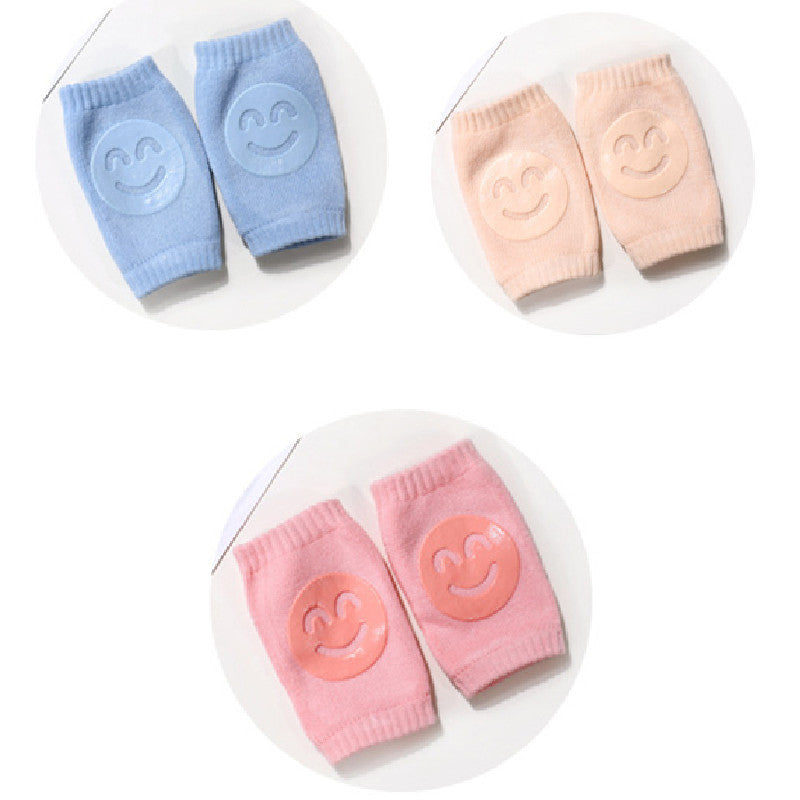 Summer Terry Baby Socks Knee Pads - Blue color pink / Q3pcs