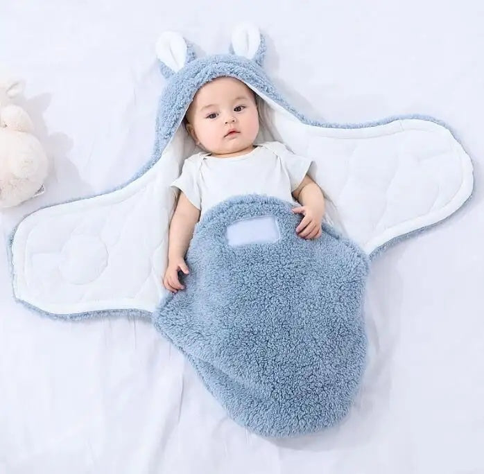 Super Soft Baby Sleeping Bag Fluffy Fleece Newborn Blanket Swaddle Blankets Unisex Baby Wrap For Newborn Baby Boys