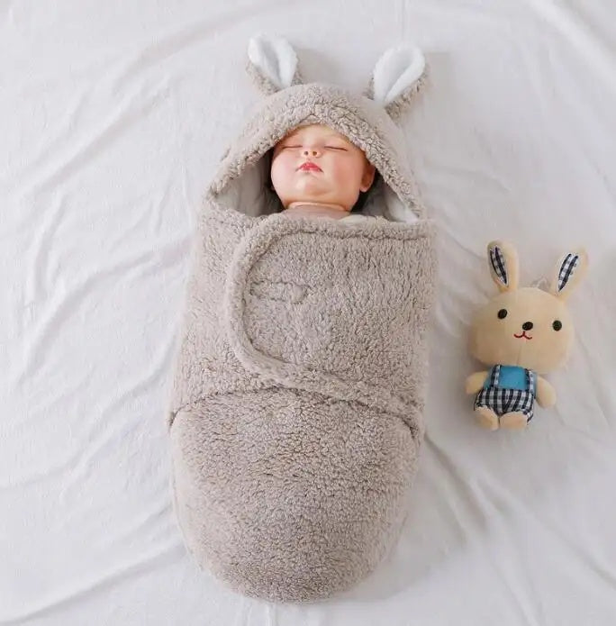 Super Soft Baby Sleeping Bag Fluffy Fleece Newborn Blanket Swaddle Blankets Unisex Baby Wrap For Newborn Baby Boys