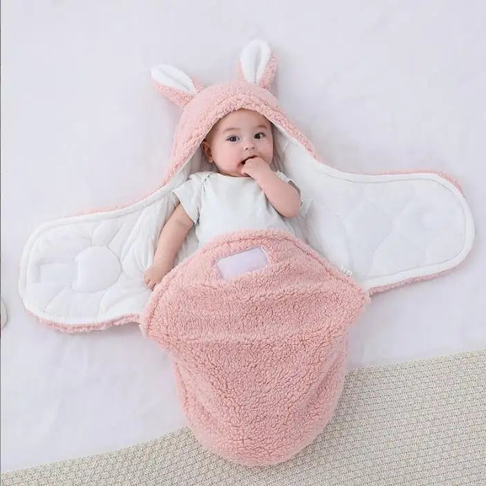Super Soft Baby Sleeping Bag Fluffy Fleece Newborn Blanket Swaddle Blankets Unisex Baby Wrap For Newborn Baby Boys