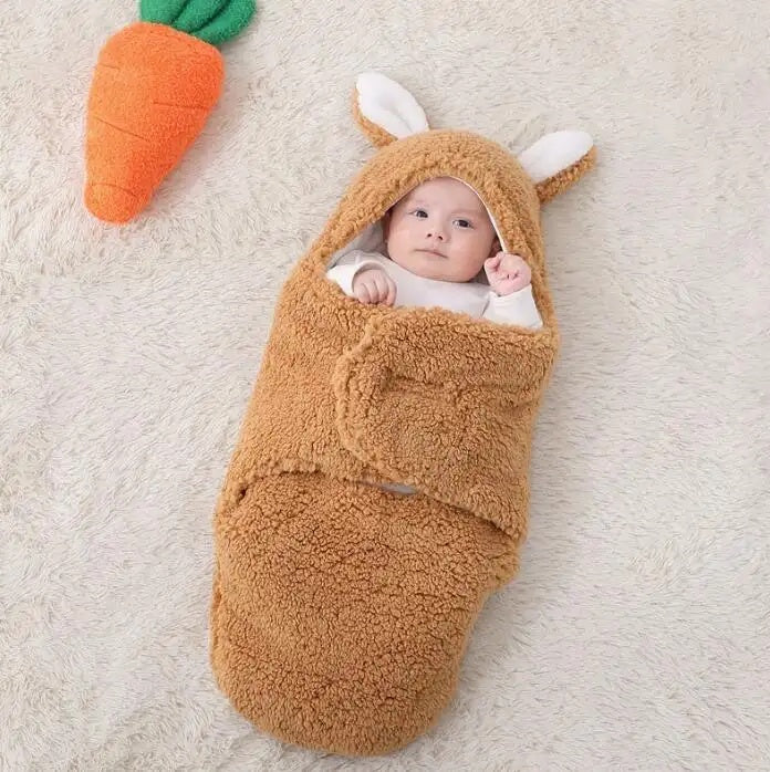 Super Soft Baby Sleeping Bag Fluffy Fleece Newborn Blanket Swaddle Blankets Unisex Baby Wrap For Newborn Baby Boys