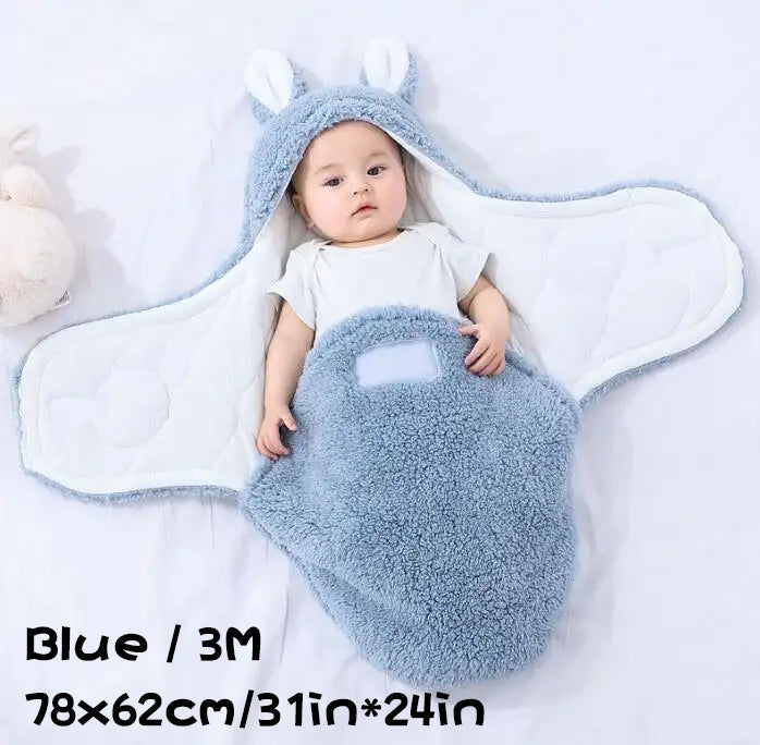 Super Soft Baby Sleeping Bag Fluffy Fleece Newborn Blanket Swaddle Blankets Unisex Baby Wrap For Newborn Baby Boys