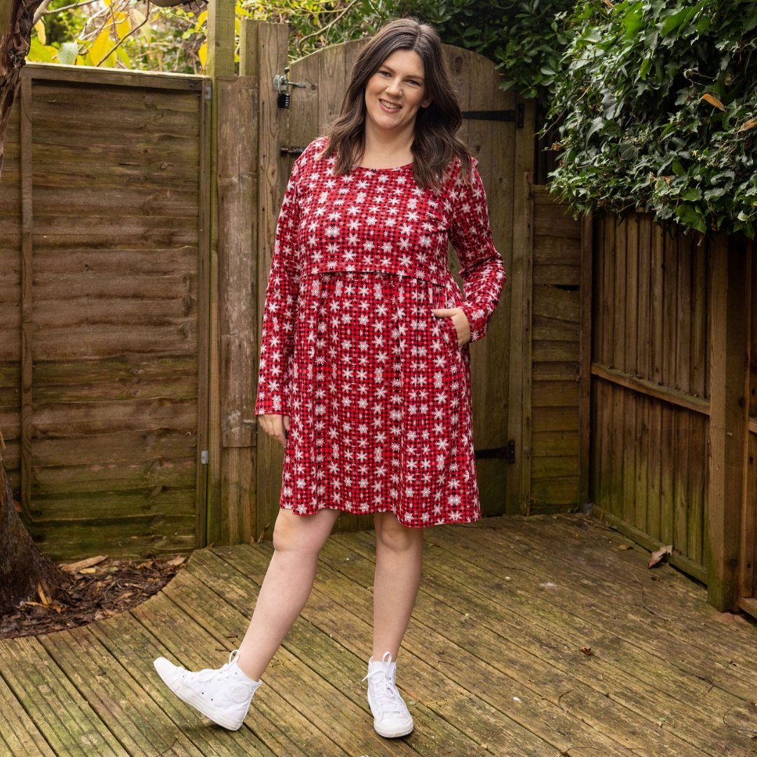 Tartan Breastfeeding Skater Dress - Apparel & Accessories