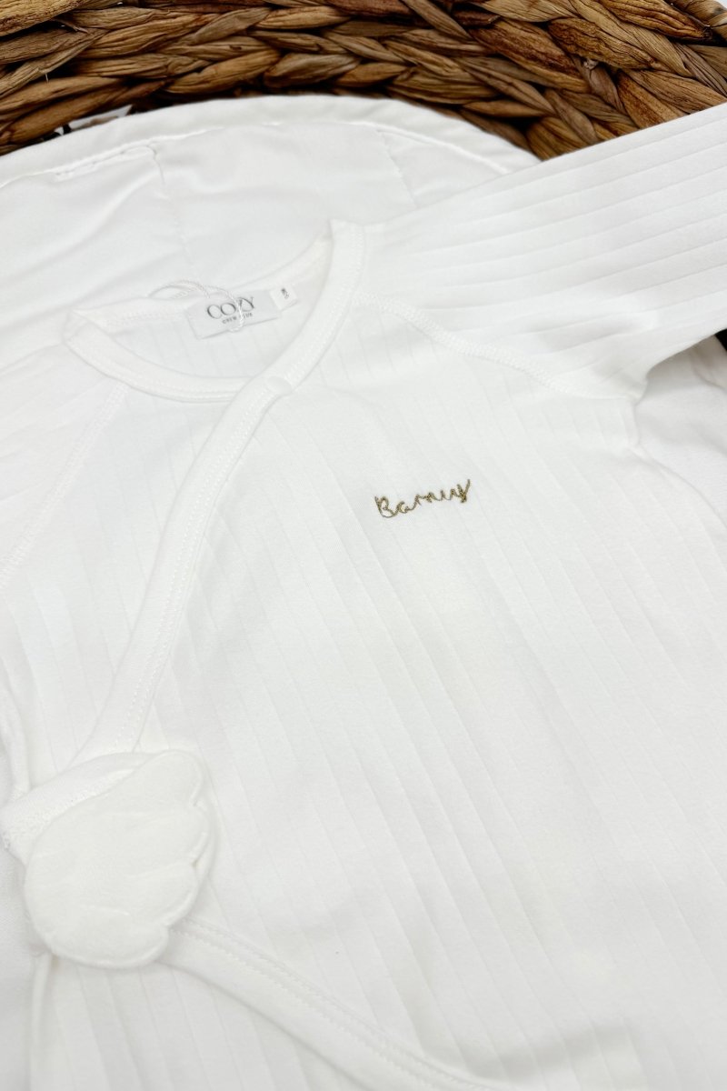 The Angel Boucle Wrap Baby Grow Romper - Rompers